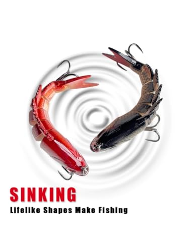 3pcs Multi-Jointed Panfish Bluegill Swimbait Hard Sinking Bass Fishing Lure with Sharp Treble Hooks, Lifelike Fishing Lures for Bass Trout Walleye Crappie, Amazing Swimbaits Gift - color: 03 3pcs -3.15inches
