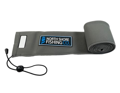 Premium Neoprene Fishing Rod Sleeve – Floating, Puncture Resistant, Labeled Protective Sock for Casting, Spinning, Trolling Fishing Rods - color: Grey, size: 60", style: Spinning