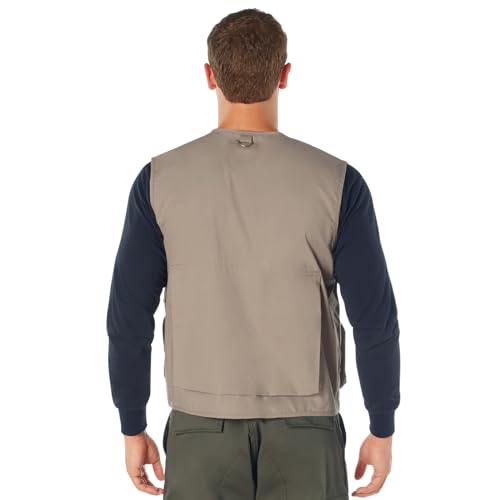 Rothco Uncle Milty Travel Vest - Outdoor Fishing Camping 17 Cargo Pocket Jacket - color: Khaki, size: 4X-Large