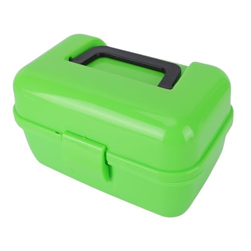 Fishing Tackle Box, Durable PP Material 2 Tray Organizer, Compact Tackle Storage, 9.1x6.3x5.3 Inches for Anglers Men Women Freshwater Saltwater Travel
