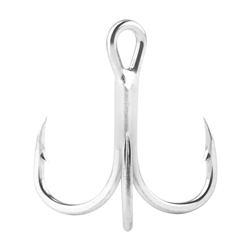 Dr.Fish 30 Pack Hybrid Fishing Treble Hooks 2X Strong, #14-#3/0, Triple Hooks High Carbon Steel Hollow Point, Replacement Hard Lures Crankbait Freshwater Saltwater - size: #14-30 Pack