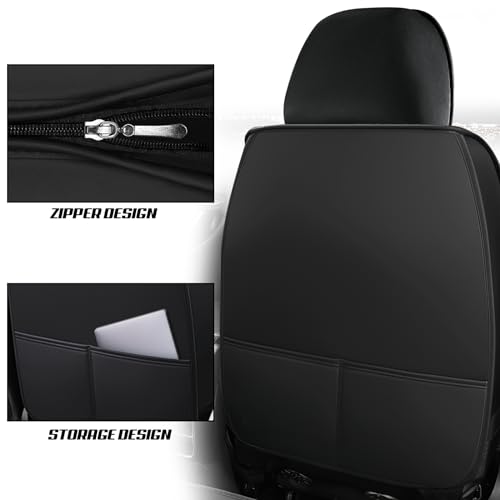 Car Seat Covers for Kia K5 2021-2026, Premium Nappa Leather, Waterproof, Anti-Slip, Full Coverage, Airbag Compatible, Breathable, All-Weather, Easy Install (5 Seats, Black&Coffee) - color: 5 Seats - Black&Coffee, size: Kia K5 2021-2026