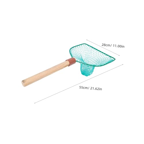 Abaodam Fishing Net with Wooden Handle 30Cm Large Mesh Portable Fishing Catching Basket for Camping and Home Use Handheld Fish Landing Net for Panfish