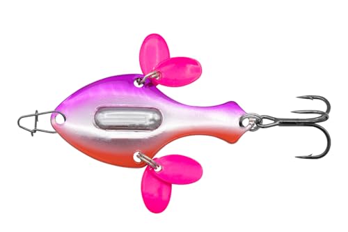 Eurotackle Spade Blade Flutter Rattle Spoon - color: Pink, size: 1/16oz (1")