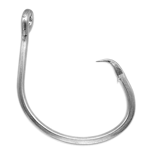 Giant Fishing Hook 6/0-28/0 Forged in-line Circle Hooks Shark & Swordfish &Tuna Hook Stainless Steel Big Game Hook Saltwater… - size: Size 26/0-Pack of 2