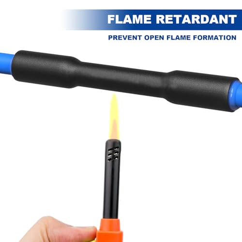 3/8" Heat Shrink Tubing, 32.8 Feet Roll Industry Marine Grade 3:1 Shrink Ratio Shrink tubing, Adhesive Lined Heat Shrink Tube, 3/8 Waterproof Shrink Tube for Wires Home Marine Automotive-Black - size: 3/8"-32.8 Feet