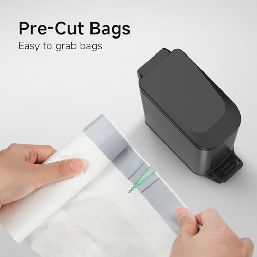 TIPGO Drawstring Trash Bags 60 Count, Pre-Cut 1.6 Gallon Small Garbage Bags, Fit 1.2-1.8 Gallon Trash Bin for Home, Office, Bathroom (Code A) - style: 60 Count