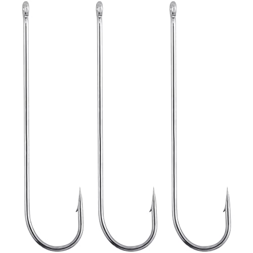 Dr.Fish 100 Pack Aberdeen Hooks Freshwater Fishing Hooks, Extra Long Shank Light Wire, Crappie/Bass/Bream/Bluegill/Panfish Fishing - size: #6-100 Pack