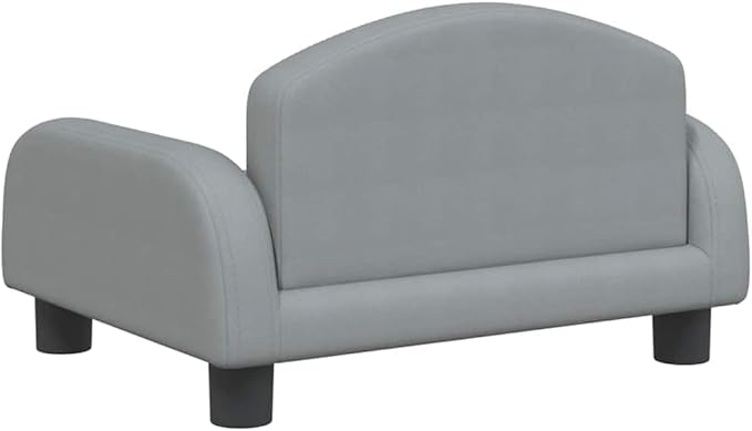 Small Dog Bed Sofa with Solid Pine Wood Frame, Cozy Pet Couch for Cats and Small Dogs, Comfortable Grey Fabric Upholstered Pet Bed, 19.7 x 15.7 x 11.8 Inches