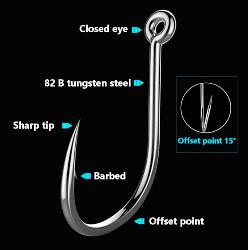 AMHDV 200pcs/pack Circle Fishing Hooks Super Strong Octopus Barb Fishing Hook for Freshwater Saltwater - size: 200pcs-4#