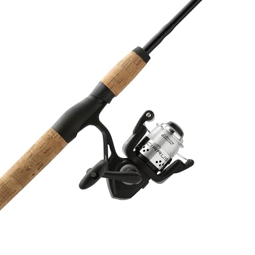 Shakespeare Cirrus 6'6" Spinning Fishing Rod and Reel Combo, 2-Piece Graphite Rod Blank, Size 30 Spinning Reel, Pre-Spooled with Monofilament Fishing Line