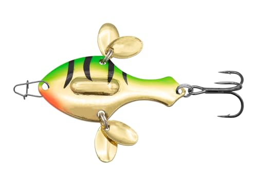 Eurotackle Spade Blade Flutter Rattle Spoon - color: Fire Tiger, size: 1/16oz (1")