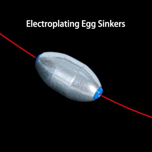 Alloy Steel Fishing Sinker Oval Drop Shot Bass Fishing Weight Casting Sinkers for Saltwater Freshwater - size: Size10-8Pcs-Alloy Sinker-40G