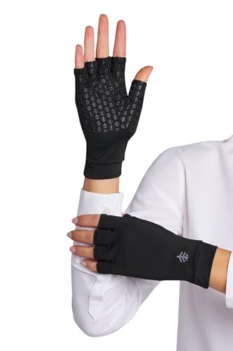 Coolibar Fingerless UV Sun Gloves - UPF 50+ Sun Protection - Ouray - color: Black, size: Large