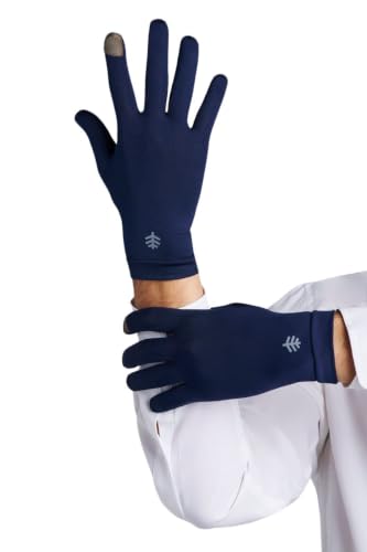 Coolibar Full Finger UV Sun Gloves - UPF 50+ Sun Protection - Gannett - color: Navy, size: Medium