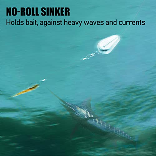 Dr.Fish 5 Pack No Roll Sinker Lead Fishing Weights Freshwater Catfish Sinkers Flat Coin Disc Weights Bank River Surf Fishing Saltwater - size: 4oz-5 Pack