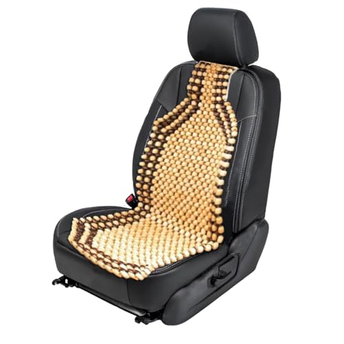 ZONETECH Wood Beaded Seat Cushion 4-Pack - Premium Quality Massaging Double Strung for Stress-Free Driving All Day,Universal Fit for Vehicles and Office Chairs - size: 4 PACK