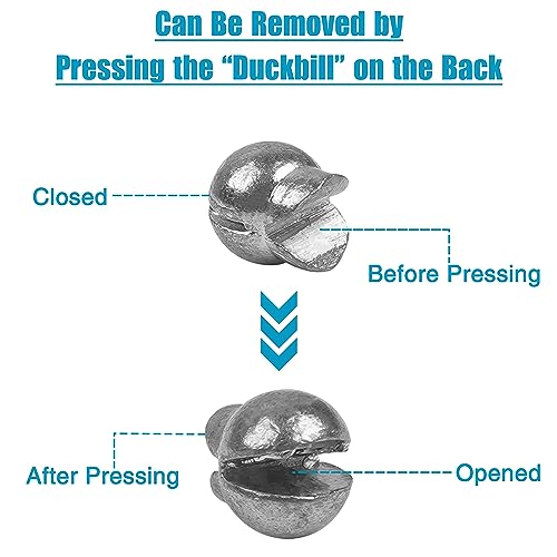 Split Shot Fishing Weights Kit, 180/210pcs Removable Round Fishing Weights Sinkers Clip On Shot Weights Fly Fishing Line Sinkers Fishing Sinkers for Freshwater Saltwater - color: 180pcs-large（1g 1.5g 2g 2.5g 3g）