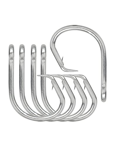 BLUEWING Big Game Circle Hooks Heavy Duty Stainless Steel for Saltwater & Freshwater Fishing - style: Size 08: 16/0, 5pcs