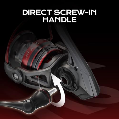 Handing M1 Elite Spinning Reels Fishing Reels Spinning 13.23 Lbs Max Drag Screw-in Handle Slow Oscillation System 5.2:1 Gear Ratio 9+1 Stainless BB Size 1000-4000 - size: Size 4000