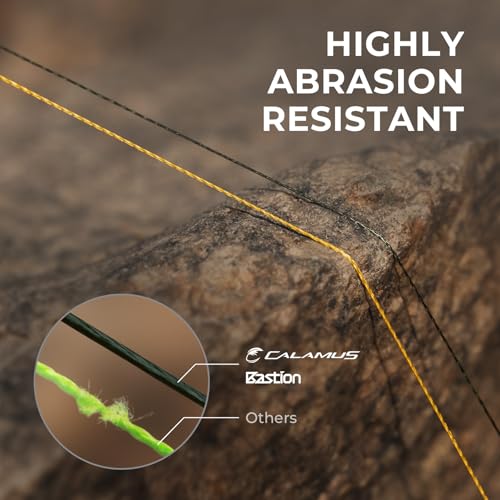 Calamus Bastion Braided Fishing Line -Abrasion Resisting Braided Lines – Thin Diameter Superline – Zero Stretch – 4 Strand MultiTuf Fiber Braid Line - color: X4-Gray, size: 30 LB - 150 Yds