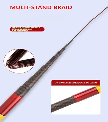 Carbon Fiber Tenkara Fishing Rod Kit Bank Poles for Catfishing All Waters - size: 5.9Ft