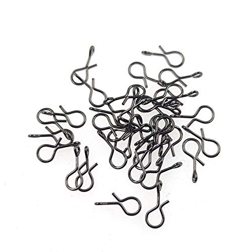 No-Knot Fast Snaps - Quick Change Connect Snap for Flies, Hooks & Lures - Black, Pack of 100 - size: Large