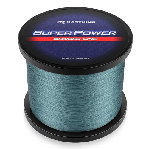 KastKing SuperPower Braided Fishing Line - Abrasion Resistant Braided Lines – Incredible Superline – Zero Stretch – Smaller Diameter – A Must-Have! - color: X4-Low-Vis Gray, size: 20LB(1097 Yds)