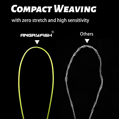 ANGRYFISH Diominate PE 4 & 8 Strands Braided Fishing Line–Abrasion Resistant Superline–Zero Stretch–Excellent Tensile Smooth–High Value(5LB-200LB) - color: Purple, size: 40LB/0.33MM-547YDS(4 Strand)