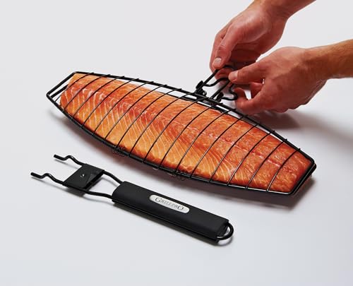 GrillPro 21015 Detachable Handle Fish Basket, Chrome - style: Fish Basket