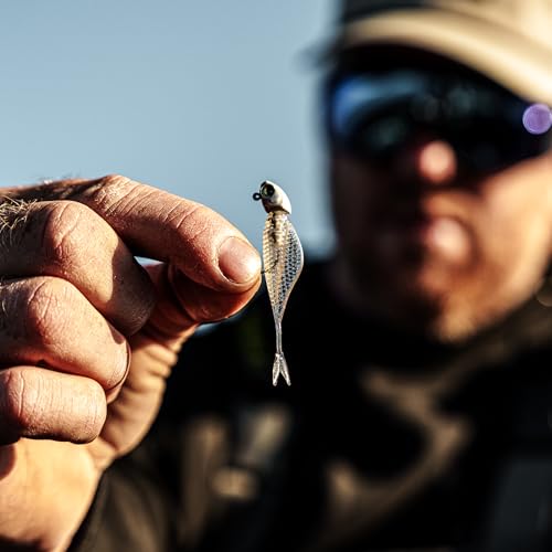 6th Sense – Clobber Minnow 2" – Soft Plastic Minnow – Crappie/Panfish Fishing – FFS Sonar Bait – (12 per Pack) Made in the USA - color: Green Gizzard