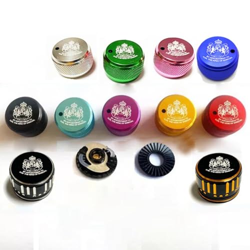 Spool Tension Mechanical Brake Knob for ABU-3/3.5/4/P5 Series, Spool Mechanical Aluminum Alloy Brake Knob with internal sound baitcast reel, Fish Reel Fishing Supplies(black gold) - color: black gold