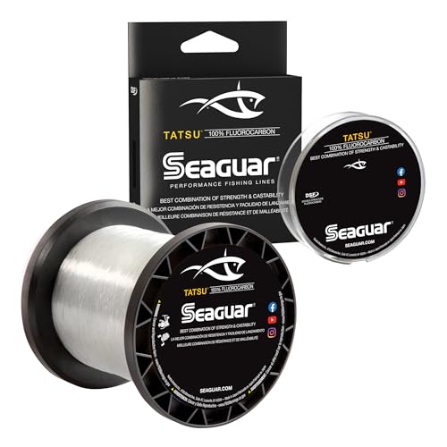 Seaguar Tatsu Fishing Line for Casting, & Live Bait, 100% Fluorocarbon, Clear, Multiple Sizes - size: 15lbs/200yds