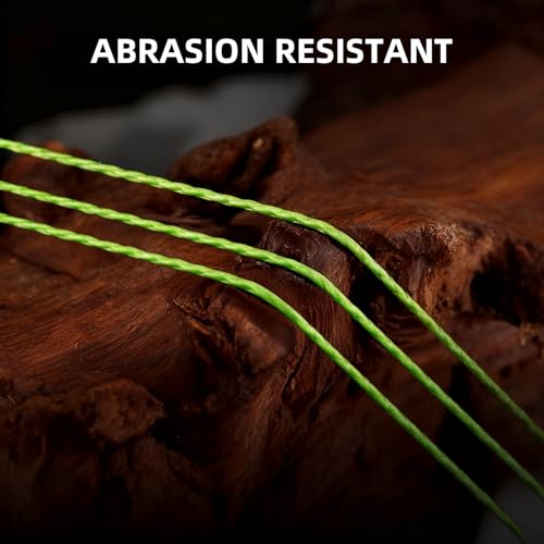 8 Strand Braided Fishing Line, Pro-Grade Performance, PE Braided Line, Zero Stretch, Smooth Casting, Abrasion Resistant, High Density and High Visibility, Ice Fishing Line - size: 25 LB (300 yards)