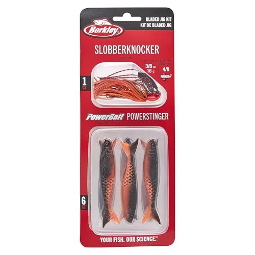 Berkley SlobberKnocker Fishing Jig, 3/8 oz, Hot Craw - color: Hot Craw, size: 3/8 oz - 4/0 Hook Size