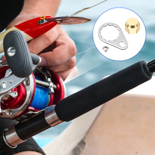 Fishing Reel Screw Nut Caps, Right Handle Knob Locking Plate Nut Replacement Parts - color: Champagne Gold, size: M7