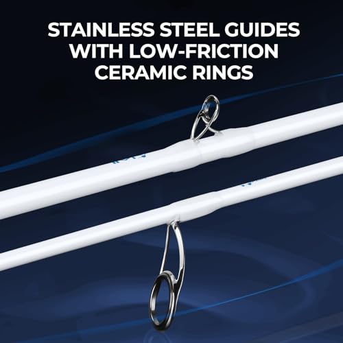 KastKing Centron Lite Travel Fishing Rods, Portable 4/5 Piece Spinning & Casting Rods, Extra Twin-Tip, IM6 Graphite Blanks, Stainless Steel Guides W/Ceramic Rings, Split or Full Rear EVA Handle - size: 7'0"- MH- MF(4 Pcs+ Extra Tip), style: Spinning