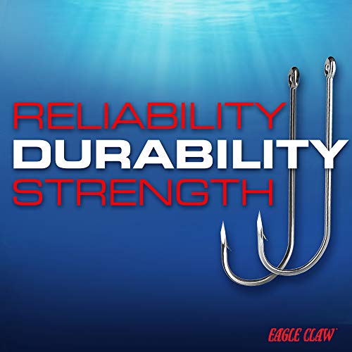 EAGLE CLAW LAZER SHARP STRIPED BASS SALTWATER TACKLE KIT, 33 PIECES, CONTAINS ASSORTMENT OF HOOKS, SINKERS AND TACKLE FOR SALTWATER STRIPED BASS