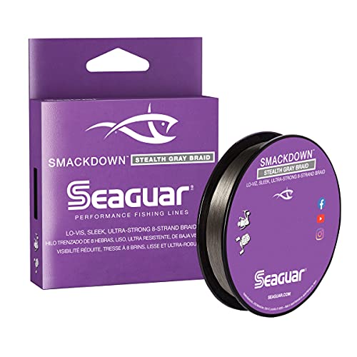 Seaguar Smackdown Low Visibility Braided Fishing Line, Stealth Gray, Multiple Sizes - size: 50lbs/150yds