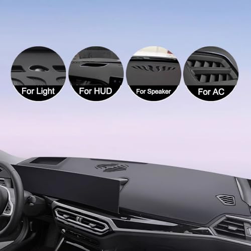 Leather Dashboard Cover Compatible for BMW X3 G01 2025 2024 2023 2022 2021 2020 2019 2018 Dashboard Sun Shade Cover Premium Leather Car Sunshield Mat, Anti-UV Heat Protector (with HUD)