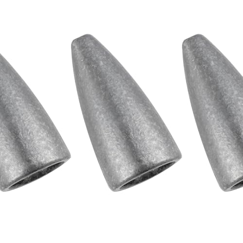 Dr.Fish 50 Pack Bullet Fishing Sinkers Worm Weights Lead Fishing Weights Bass Fishing Sinker Freshwater Texas Carolina Rig Punch Shot - size: 3/16oz-50 Pack
