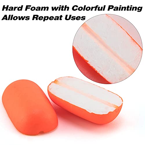 Dr.Fish 30 Pack Fishing Rig Floats Pompano Floats Walleye Rig Lure Making Accessories Surf Fishing Foam Snell Bobbers - color: Red, size: Small-3/5*1/4"