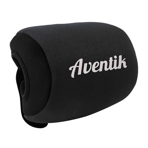 Aventik Neoprene Conventional Reel Cover Round Reel Gloves Trolling Reels Storage Reel Pouch Fits 800 1000 2000 3000 4000 5000 6000 Series Fishing Reels - color: Black, size: XL:5.1''W x 3.5''D
