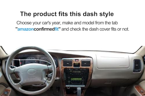 Dashboard Cover Dash Cover Mat Pad Carpet Custom Fit for Toyota 4Runner 1996 1997 1998 1999 2001 2002(Beige) J84 - color: 96-02 Beige