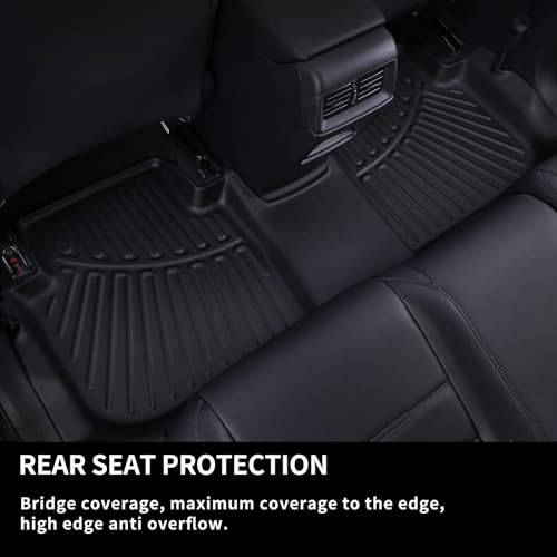 Floor Mats & Trunk mat For 2013-2019 2020 Nissan Pathfinder 2013 Infiniti JX35 2014-2020 Infiniti QX60 TPE All Weather Protection 3 Rows Car Floor Liners & Cargo Liners With Velcro Backrest - size: 2-1320PathfinderALMB