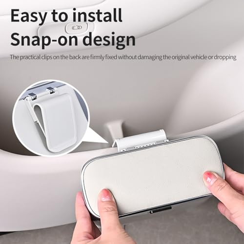 Car Trash Can with Lid - 2-in-1 Leather Top Car Garbage Can & Storage Box | Leakproof, Waterproof Hanging Auto Trash Bin for Back of Seat, Door, SUVs, Trucks, Sedans Grey - color: Grey