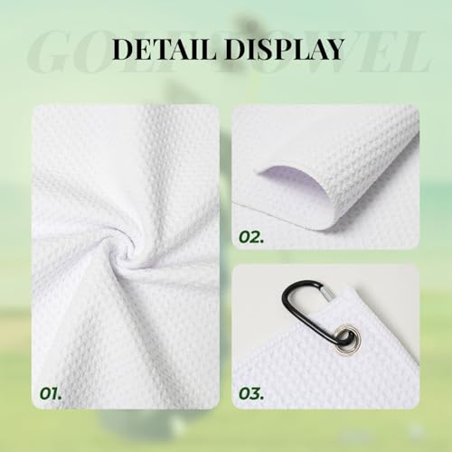 Triceratops Dinosaur Golf Towel 16" X 24" with Clip Golfer Bags Accessories Gifts - color: Triceratops Dinosaur
