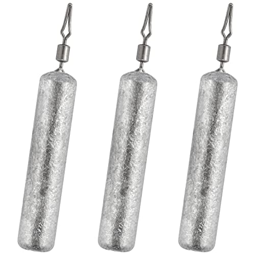 Dr.Fish 50 Pack Fishing Drop Shot Weights Lead Fishing Weights Pencil Skinny Sinkers with Barrel Swivels for Freshwater Bass Fishing - size: 1/2oz-20 Pack