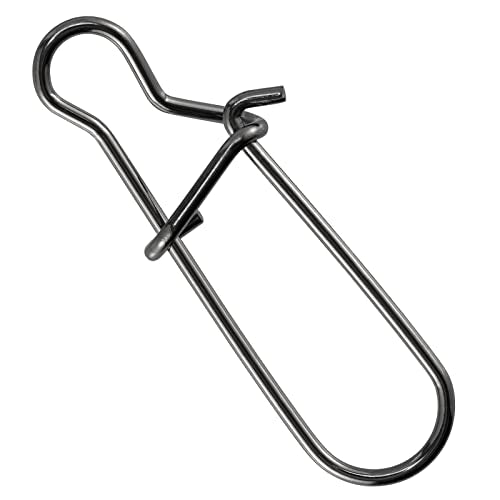 Dr.Fish 100 Pack Duo Lock Fishing Snaps Stainless Steel 26-220LB Lure Snaps Freshwater Saltwater Quick Change Speed Fishing Line Weights Clips - size: #3-66LB-100 Pack
