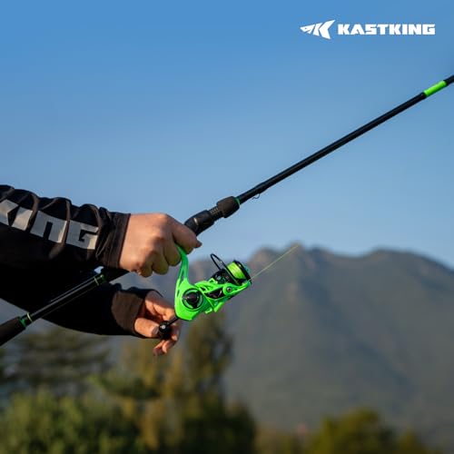 KastKing Zephyr Dual Tip Fishing Rod, Lightweight KastFlex IM6 Graphite Spinning & Casting Rod with Zirconium Oxide Ring Guides, Hook Keeper, EVA Grip, PTS Power Transition System - size: 7'4"-M/MH-Fast(2 Pcs+ Extra Tip), style: Spinning